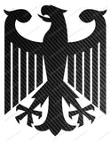 German Germany Coat of Arms Carbon Vinyl Print Racing V01 Sticker Decal 4" - OwnTheAvenue