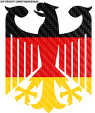 German Germany Coat of Arms Carbon Vinyl Print Racing V03 Sticker Decal 4" - OwnTheAvenue