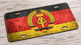 East German Germany Flag Rustic Style Auto Metal License Plate