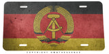 East German Germany Flag Rustic Style Auto Metal License Plate