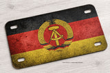 East Germany German Flag Rustic Style Motorcycle Metal License Plate