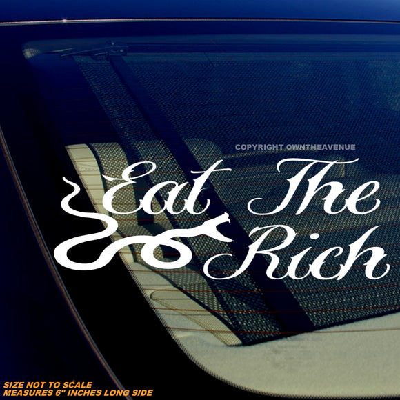 Eat The Rich Funny Joke Snake Serpent Car Truck Laptop Vinyl Decal Sticker 6