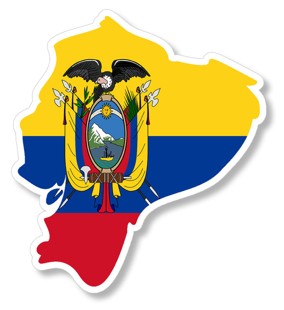 Ecuador Country Flag Ecuadorian Car Truck Window Bumper Sticker Decal 3.75