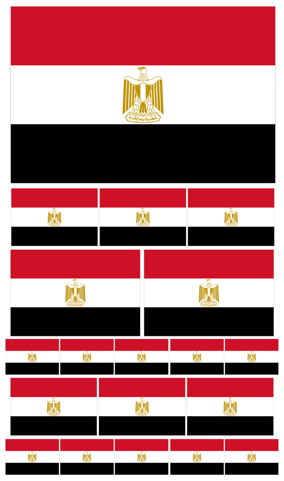 19Pcs Pack Lot Egypt Egyptian World Country Flag Assorted Sticker Decals - OwnTheAvenue