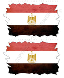 2Pcs Egypt Egyptian Vintage Style Distressed Flags Vinyl Sticker Decals 3" - OwnTheAvenue