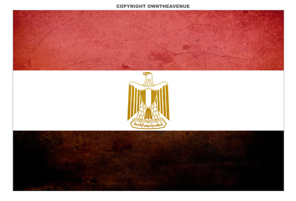 Egypt Egyptian World Country Flag Vintage Style Sticker Decal 3.5