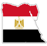 Egypt Flag Map Outline Vinyl Sticker Decal 4" Inches - OwnTheAvenue