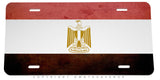 Egypt Flag Rustic Style Auto Metal License Plate - OwnTheAvenue