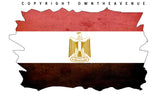2Pcs Egypt Egyptian Vintage Style Distressed Flags Vinyl Sticker Decals 3" - OwnTheAvenue