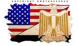 2Pcs Egyptian USA American Vintage Style Distressed Flags Vinyl Sticker Decals 3" - OwnTheAvenue