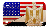 USA Egypt Flag Rustic Style Motorcycle License Plate - OwnTheAvenue