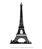 x2 Eiffel Tower France Souvenir Car Truck Laptop Vinyl Sticker Decal 4.75"
