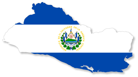 El Salvador Map Outline Flag Car Truck Window Bumper Laptop Vinyl Sticker Decal