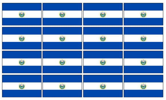 12Pcs El Salvador World Country Flags Vinyl Sticker Decals - 2