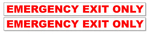 x2 Emergency Exit Only Notice Caution Safety Building Sign Vinyl Sticker Decal - OwnTheAvenue