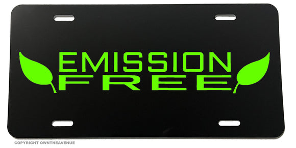 Emission Free Zero EV Electric Vehicle License Plate