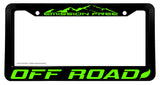 Emission Free Off Road EV Electric Vehicle Truck Mountains License Plate Frame