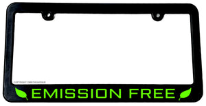 Emission Free Zero EV Electric Vehicle License Plate Frame - OwnTheAvenue