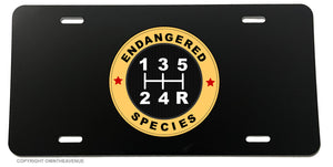 Endangered Species Manual Transmission Stick Shift JDM Drift Funny License Plate Cover - OwnTheAvenue