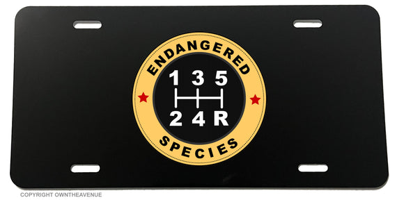 Endangered Species Manual Transmission Stick Shift JDM Drift Funny License Plate Cover
