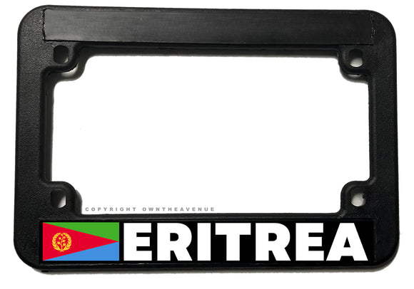 Eritrea World Country Flag Motorcycle License Plate Frame - OwnTheAvenue