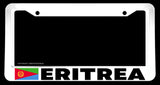 Eritrea World Country Flag White License Plate Frame - OwnTheAvenue