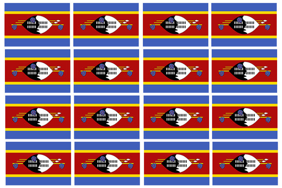 12Pcs Eswatini World Country Flags Vinyl Sticker Decals - 2