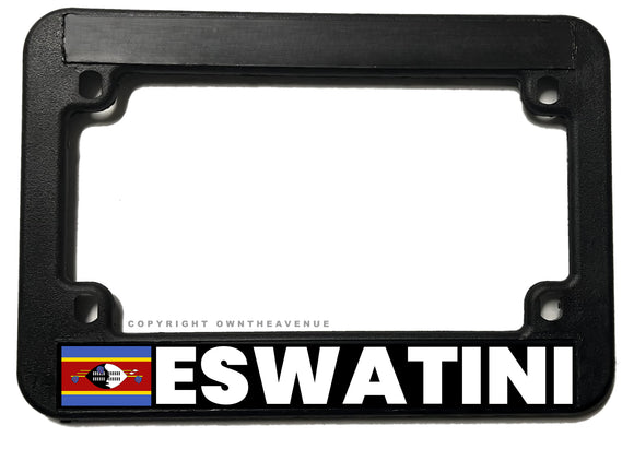 Eswatini World Country Flag Motorcycle License Plate Frame - OwnTheAvenue