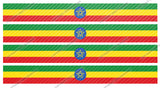 4Pcs Ethiopia Ethiopian Racing Stripes Carbon Flag Sticker Decals 6" - OwnTheAvenue