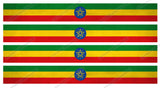 4Pcs Ethiopia Ethiopian Racing Stripes Vintage Style Flag Sticker Decals 6" - OwnTheAvenue