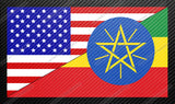 Ethiopia USA American World Country Flag Carbon Vinyl Sticker Decal 3.5" - OwnTheAvenue