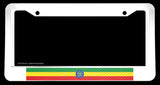 Ethiopia Ethiopian Flag Carbon Vinyl Print Racing License Plate Frame - OwnTheAvenue