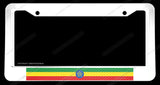 Ethiopia Ethiopian Flag Carbon Vinyl Print Racing License Plate Frame - OwnTheAvenue