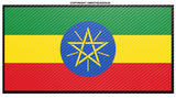 Ethiopia Ethiopian World Country Flag Carbon Vinyl Sticker Decal 4" - OwnTheAvenue