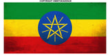 Ethiopia Ethiopian World Country Flag Vintage Style Sticker Decal 4" - OwnTheAvenue