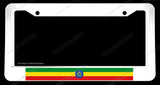 Ethiopia Ethiopian World Country Flag White License Plate Frame - OwnTheAvenue