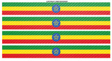 4Pcs Ethiopia Ethiopian Racing Stripes Carbon Flag Sticker Decals 6" - OwnTheAvenue
