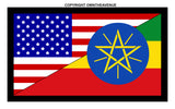 Ethiopia USA American World Country Flag Vinyl Sticker Decal 3.5" - OwnTheAvenue
