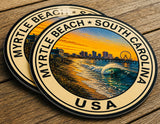 x2 Myrtle Beach South Carolina Souvenir Car Truck Vinyl Sticker Decals 3.5"
