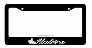 JDM F*ck Haters Tuner Drifting Racing Funny Black License Plate Frame (fh8tersf) - OwnTheAvenue