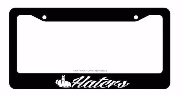 JDM F*ck Haters Tuner Drifting Racing Funny Black License Plate Frame (fh8tersf)