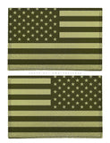 2Pcs L/R American Flag Desert Tan Color Iron On Patch - OwnTheAvenue
