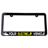 F Your Electric Vehicle EV Hot Rod Truck Funny Joke License Plate Frame - OwnTheAvenue