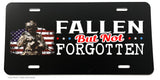 Not Forgotten Veteran Soldier Military Army Support Love License Plate Cover - OwnTheAvenue