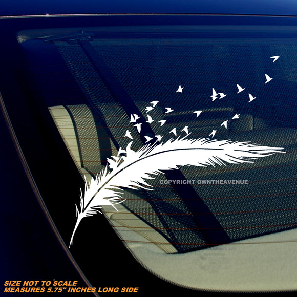Bird Feather Flying Birds Vintage Style Retro Car Truck Laptop Vinyl Decal Sticker 5.75