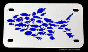 Fish Pattern Fishing Motorcycle Metal License Plate