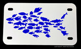 Fish Pattern Fishing Motorcycle Metal License Plate