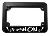 Fish On Funny Joke Humor Fishing Motorcycle License Plate Frame - OwnTheAvenue