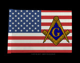 2 Pack Freemason Mason USA American Flag / Flags - 5.5" x 8.1" Each