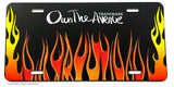 Flames Fire Hot Rod Vintage Style Classic Auto License Plate